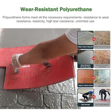 RENLXFI Brick Stamp Mat - Skin Slate Pattern Stone Decorative Texture Pad, Concrete Molds/Cement Imprint for Walkways Garden Patio, Polyurethane Stamping(6 Pack)