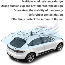 Portable Car Umbrella Tent Cover, Car Tent Cover Roof Canopy, Car Umbrella, Canopy, Dual-Use Umbrella,Blue-4.5m