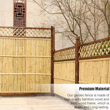 DECORN Wood Garden Fence Privacy Fence Screen Outdoor Wooden Landscape Edging Decorative Border for Yard Patio Pathway Courtyard Maintenance, 59.1""L,C-70.9""H