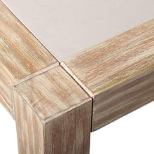 Armen Living Sienna Outdoor Eucalyptus Dining Table with Grey Teak Finish and Concrete Top