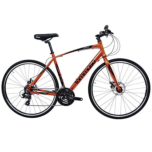 Tommaso Forza Shimano Tourney Hybrid Disc Brake Fitness Bike Orange - Extra Large