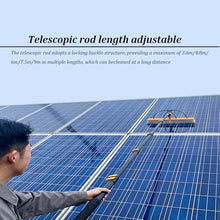 Telescopic Solar Panel Cleaning Tool,Water Fed Pole Kit,Long Reach Solar Panel Cleaning Brush with Extension Pole, for Cars Trucks Vans Swimming Pool Billboard(3.6m)
