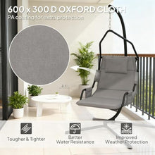 Seeheool Hanging Swing Chair,Hammock Chair with Stand andCoating Cushion,with Steel Frame for Indoor and Outdoor