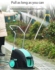 Metal Hose Reel Cart, Portable Hose Cart With Wheels, Garden Hose Organizer Hose Reel Set, Garden Hose Reel For Outdoor Garden (20m)