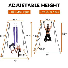 TECSPACE Adjustable Height Aerial Yoga Frame & Hammock Light Purple