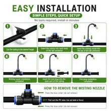 QHZYMX Misting Nozzle Tee Greenhouse Cooling Mist System, Livestock Fog Sprayer Tee Irrigation Parts