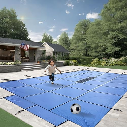 Freetime Fun Gorilla Solid Safety Cover for 20' x 40' Inground Pool Center-End Steps