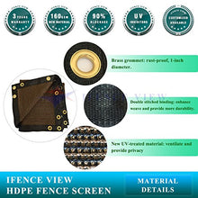 Ifenceview 15' x 5' to 15' x 80' Patio Top Canopy Awning Fence Privacy Screen Driveway Carport Barn Kennel Yard Garden Plants Crops Shade Cloth Mesh Net Pergola Gazebos Cover (15' x 45', Brown)