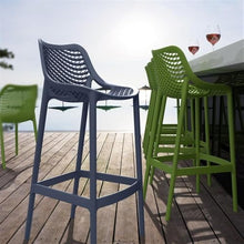Compamia Air Patio Bar Stool in Dark Gray (Set of 2)