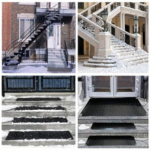 IOUYUP Snow Melting Mat - Premium Non-Slip Outdoor Rubber Mat for Winter Snow Removal and Ice Melt - for Roofs/Stairs/Doorways(25.4x76.2cmx5Pcs)