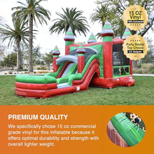 JumpOrange Midnight Commercial Bounce House Water Slide Combo with Blower
