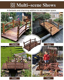 ZIMGOD Decorative Small Bridge for Yard Pond, Landscaping Garden Bridges Over Creek, Backyard Walking Bridge Pathway, Water Foot Bridge Decor, Easy Assembly