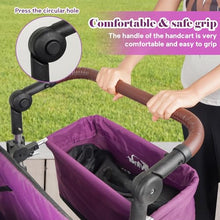 Badovinci All-Terrain Wagon for 2 Kids, Multi-Function, Easy Push & Pull, High Seats, Safe Folding, Purple