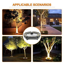 QICBYING LED Ring Tree Hug Lamp - Landscape Lights, 12W IP65 Waterproof Splicing Surrounding LED Tree Spotlights, 24V Outdoor Garden Trees Landscape Lighting(Yellow,9PCS(24V))