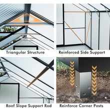 WUKHG Heavy Duty Greenhouse Black 8×14FT