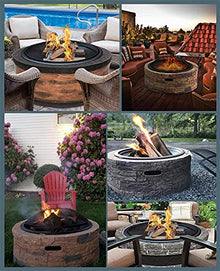 Outdoor Fire Pit Outdoor Wood Fire Pit BBQ Grill, Backyard Patio Garden Fireplace Cooking Fire Pit Bowl