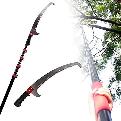 Telescopic Pole Saw,Folding Hand Saw Pruning Hand Saw Hand Held Design Jab Saw for Pruning and Pruning Branches and Leaves High-Altitude Fruit Tree Branch Saw,5.4m/18FT