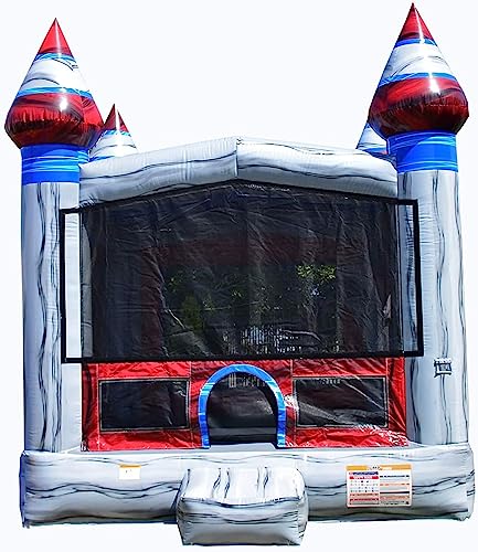 JumpOrange Titanium Commercial Inflatable Bounce House with Blower Grey