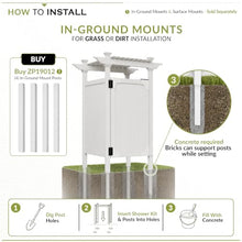 Zippity Hampton Outdoor Shower Enclosure, White Vinyl DIY Kit