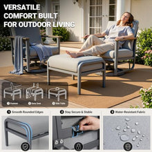 Sweecci Aluminum Outdoor Patio Furniture Set with 5.1-Inch Cushions