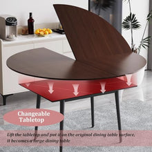 Labasuan Large Round Foldable Table Top, 47-87'' Diameter Wood Replace Space Saving,Catering Banquet Party Tables Replacement Top Only, for Indoor Outdoor Patio Table(130cm/51in)
