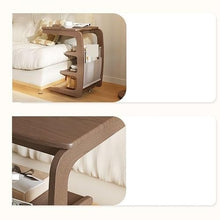 CHmrfvqtus Couch Side Table Mobile Living Room Side Table with Wheels Bedside for Bedroom Sofa Multi-Functional Home