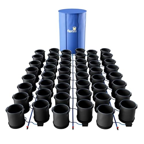 AutoPot 48 Pot XXL System with 13 Gallon Pots and 105 Gallon FlexiTank - Self-Watering, Gravity-Fed System (48Pot - 13 Gallon - 105 Gallon FlexiTank) Indoor, Black