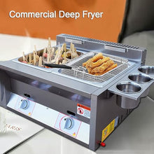 6L/12L Commercial Gas Fryer, Stainless Steel Outdoor Cooker, for Home Kitchen Restaurant
