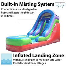TentandTable Inflatable Water Slide for Kids and Adults, Commercial Grade 27' L x 9' W x 15' H, Retro Rainbow