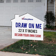 VictoryStore 22” x 17” House Shaped Blank Yard Signs White