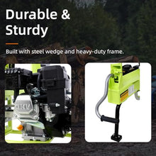 Fabsmurd Log Splitter Portable 20 Ton, Wood Splitter with 7HP Gas Engine, Auto Return, Horizontal Full Beam, Steel Wedge for Firewood, 2-Stage Hydraulic Pump, Easy Transport Wheelsn (Green)