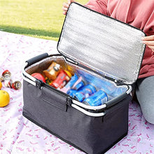 Small Picnic Basket Insulated Cooler Bag Picnic Basket, Leakproof Collapsible Cooler, Grocery Bag (Color : 2-S) (1 gy)