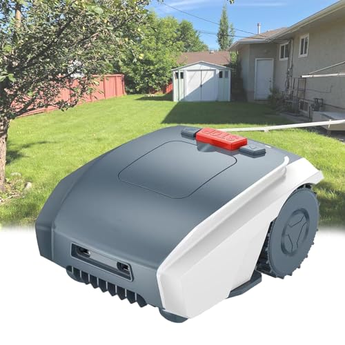 Robot Lawn Mower, Automatic Robot Lawn Mower with APP Control, Robotic Lawnmower, Automatic Charging, Path Planning, Collision Avoidance, Breakpoint Detection,Grey