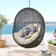 Modway Hide Outdoor Patio Swing Chair, Gray Beige