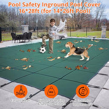 GARVEE Pool Safety Cover Green Mesh Fits 18x36ft Inground Pool