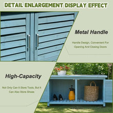 Outdoor Storage Cabinet with Double Doors Durable Garden Potting Bench Table and Wooden Storage Cabinet for Outdoor Use (A 110x55x57.5cm)