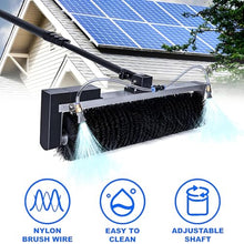 NYTFHMS Solar Panel Cleaning Roller Brush with 25Ft Telescopic Pole, Handheld Photovoltaic Cleaner for Solar Power Station Maintenance,-DualUse(7.5m)