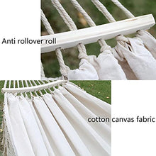DULASP Camping Hammock Brazilian Tassels with Fringe Crochet Cotton Linen Double Hammock for Outdoor Indoor Garden Patio Porch Yard Included Carrying Bag