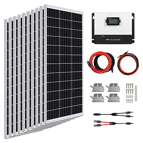 ExpertPower 1000W 12V Solar Panel Kit | 1000W Mono Rigid Solar Panels, 100A MPPT Solar Charge Controller | RV, Trailer, Camper, Marine, Off Grid, Solar Projects