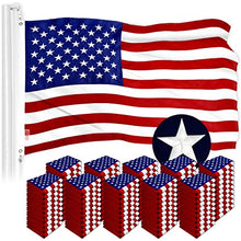 G128 American USA Flag 3x5 Ft Embroidered Stars Sewn Stripes Brass Grommets 100 Pack