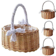 Picnic Baskets Flower Basket Lace Design Decoration with The Food Basket Suitable for Wedding，