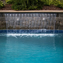 Tomaso 84" ABS Waterfall Cascading Sheer Descent Water Feature Spillway Pool Spa Wall Mount - Gray Plastic (84")