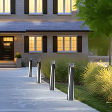 XMKJC LED Outdoor Bollard Light Electric Pathway Lamp Modern Landscape Ground Light for Garden Yard Patio Walkway Driveway Courtyard Park Villa Path Decorative Lighting Aluminum Acrylic(Black)