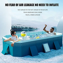 CHSUFBTY Foldable Pool, Non-Inflatable Kids' and Adults' Outdoor Swimming Pool, Hard Plastic Shell Portable Pool, Kid Pool for Backyard Dog Pools (Color : Ice Blue, Size : 82.6 * 55.1 * 21.6in)