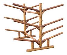 Log Kayak Rack 5 Kayak or Canoe Plus 2 SUP or Surfboard Canyon Brown Finish