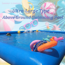 INTSUPERMAI Blue Inflatable Above Ground Pool 26.2×26.2×2ft with 110V Blower
