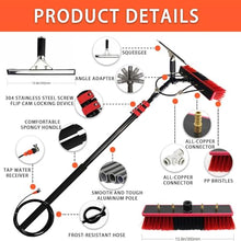 Solar Panel Cleaning Brush/Window Cleaning/Water Fed Telescopic Brush/Extendable Cleaner Conservatory Roof Suitable for Photovoltaic Panel Cleaning Trucks Window,24FT(7.2M)