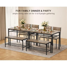 FURUIM2024M Dining Table Kitchen Table 2 Chairs for 4 Bench 4 Piece Dining Table Set for Small Space Apartment Table and Chairs Dining(Black)