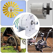 AISINILALAO 24v, 14000W 3 Phase Permanent Alternator Wind Power Generator Kit for Home, 12V 24V 48V 220V Permanent Magnet Electric Motor Generator(with Base)
