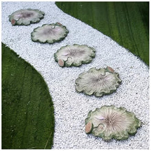 5pcs Flower Stepping Stones for Outdoor Garden,12.6 Inch Artificial Stone Pathway Markers,Weatherproof Garden Walkway Stepping Stones